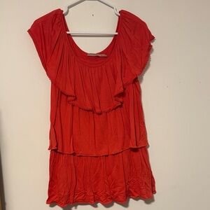 Juicy Couture Vibrant orangey-Red Layered tank so soft and flowy